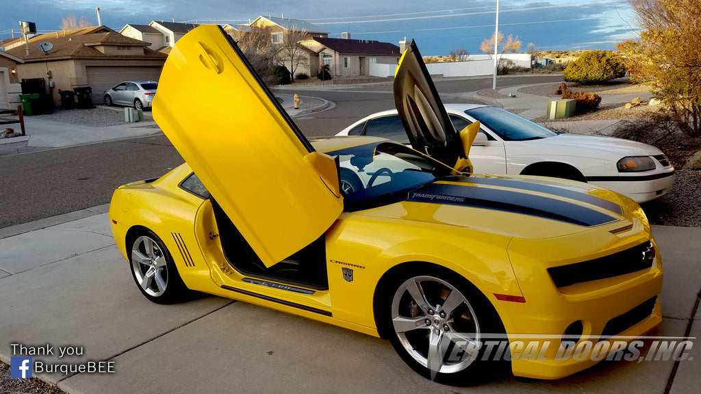 Check out Michael's Chevrolet Camaro from New Mexico featuring Vertical Doors, Inc. vertical lambo doors conversion kit.