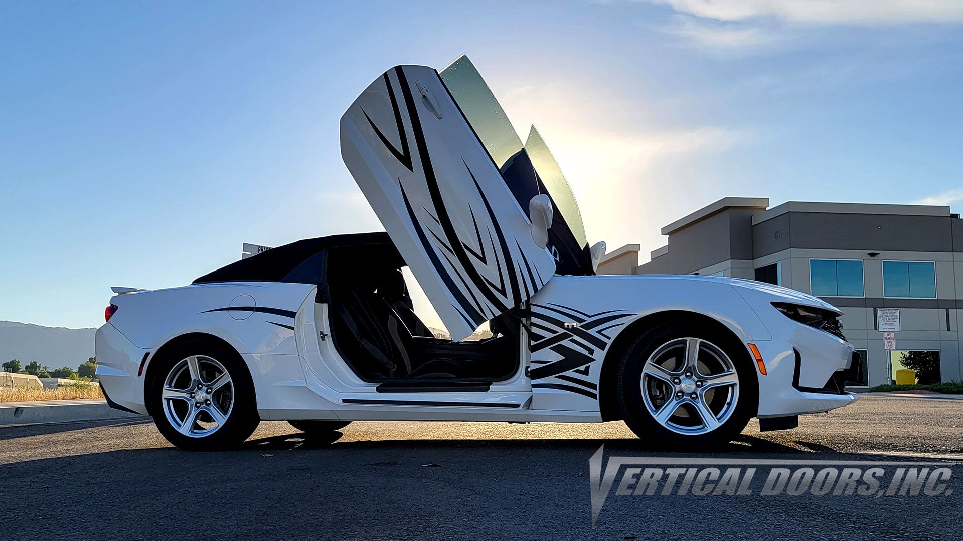 Chevrolet Camaro featuring Vertical Doors, Inc., vertical lambo doors conversion kit.