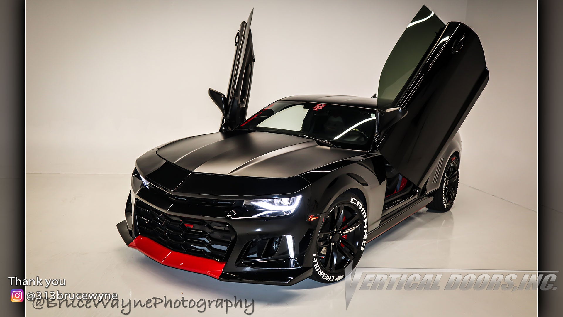 Check out Seithae's @313brucewyne 6th Gen Chevrolet Camaro from Michigan with Vertical Lambo Doors Conversion Kit for Vertical Doors, Inc.