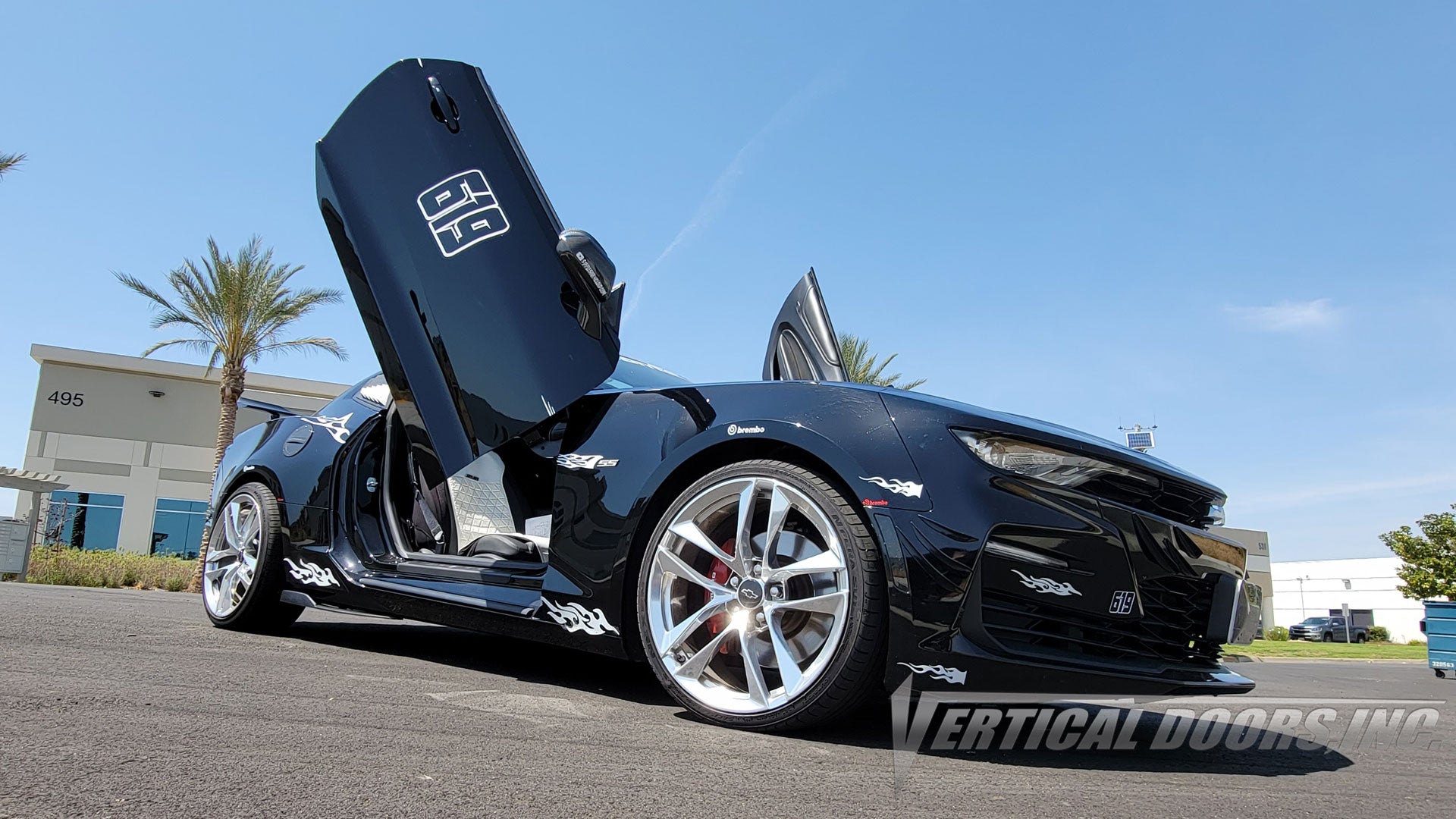 Chevrolet Camaro from CA featuring Vertical Doors, Inc. door conversion kit. AKA "Lambo Doors"