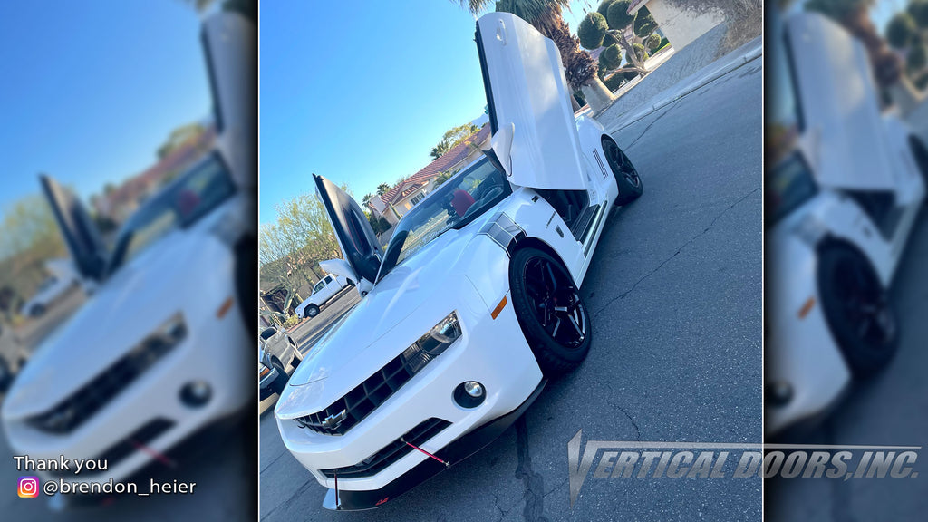 Check out Brendon @brendon_heier Chevrolet Camaro from California featuring Vertical Lambo Doors Conversion Kit by Vertical Doors, Inc.