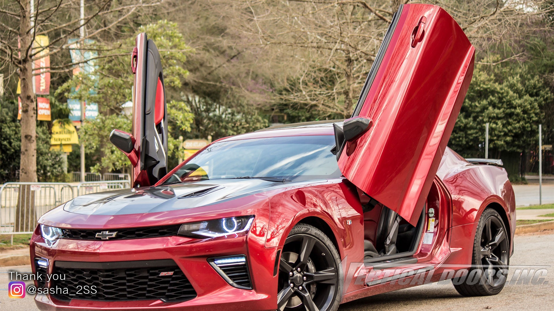 Check out Valencia's @sasha_2SS Chevrolet Camaro 2016 2SS from Georgia featuring Vertical Lambo Doors Conversion Kit from Vertical Doors, Inc.