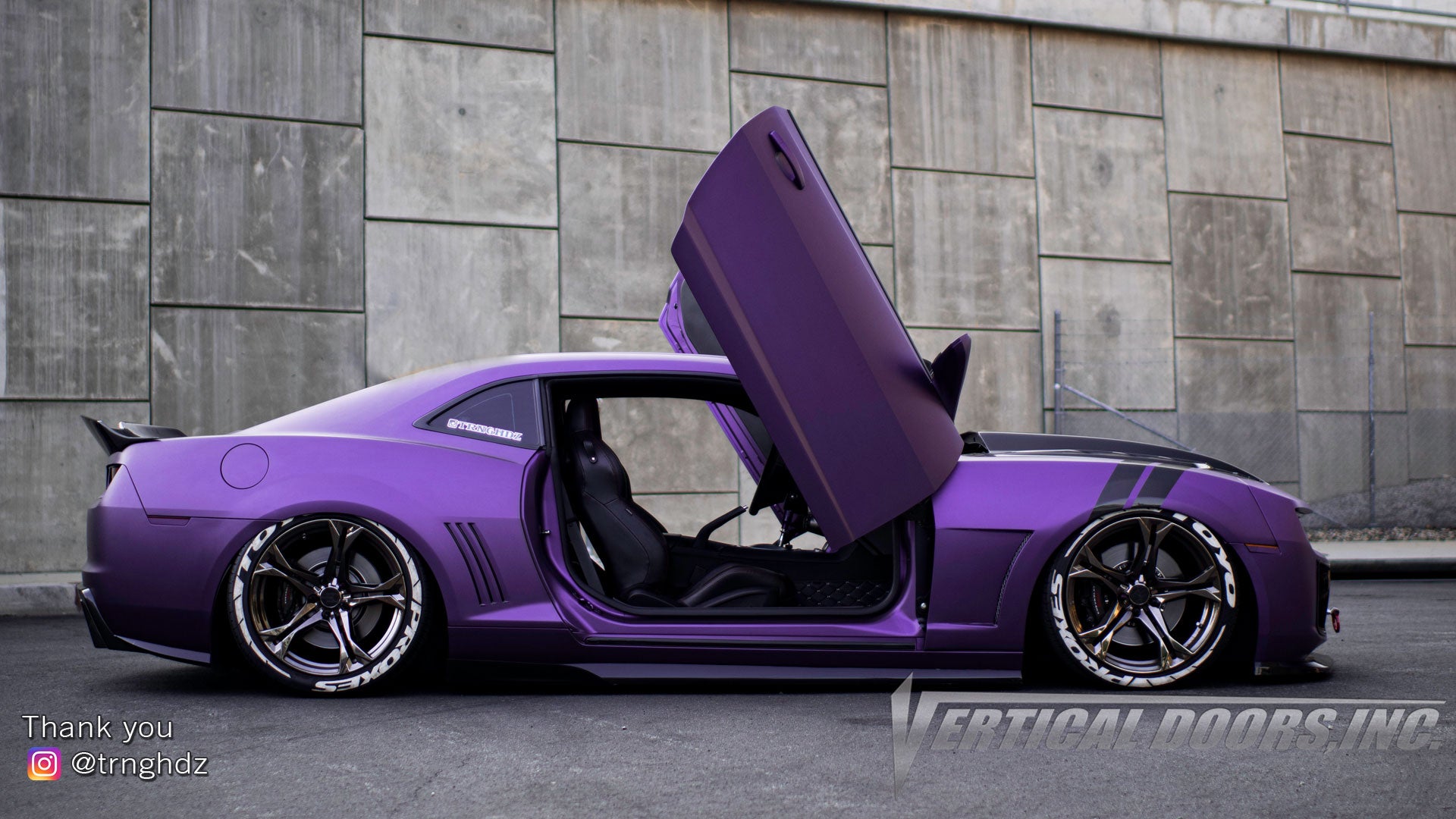 Check out Zach's @trnghdz 6th Gen Chevrolet Camaro from California with Vertical Lambo Doors Conversion Kit for Vertical Doors, Inc.