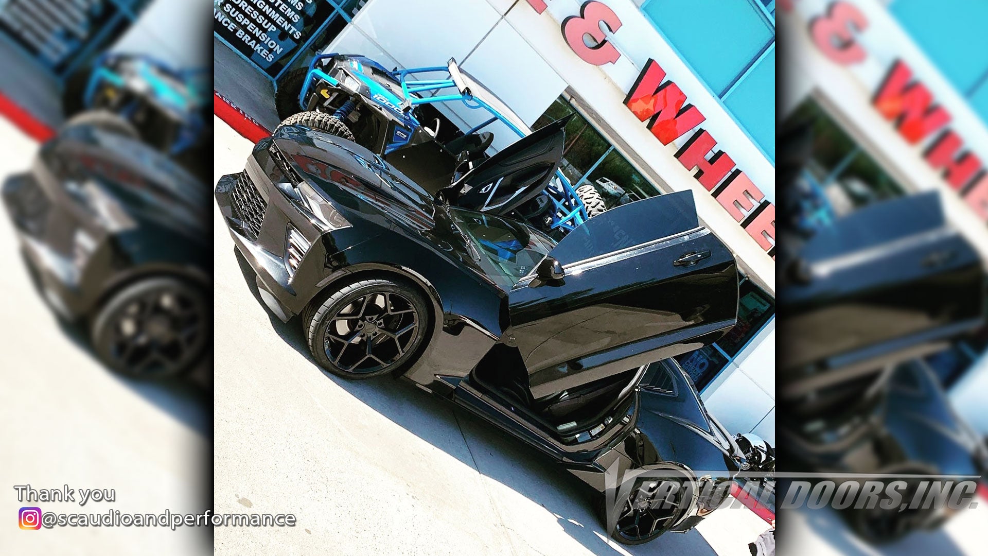 Installer | SC Audio And Performance | Temecula, CA | Chevy Camaro featuring Vertical Lambo Doors Conversion Kit by Vertical Doors, Inc.