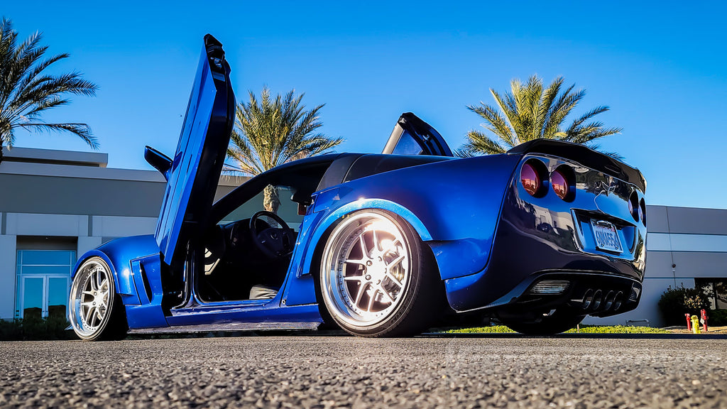 Check out Zach's Chevrolet Corvette C6 from California, featuring Vertical Door conversion kit by Vertical Doors, Inc. AKA "Lambo Doors"