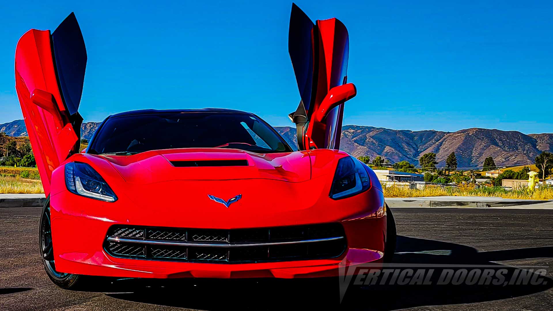 Chevrolet Corvette C7 from California featuring Door conversion kit by Vertical Doors, Inc. AKA "Lambo Doors"