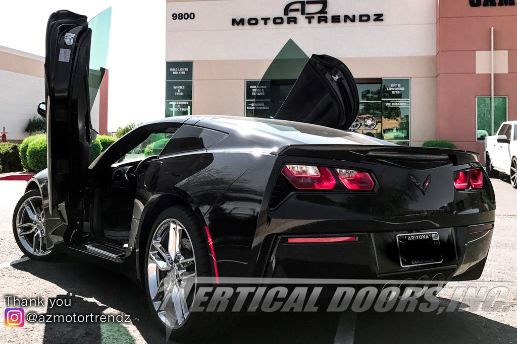 Installer | AZ Motor Trendz | Peoria, AZ | Chevrolet Corvette C7 with Vertical Lambo Doors Conversion Kit