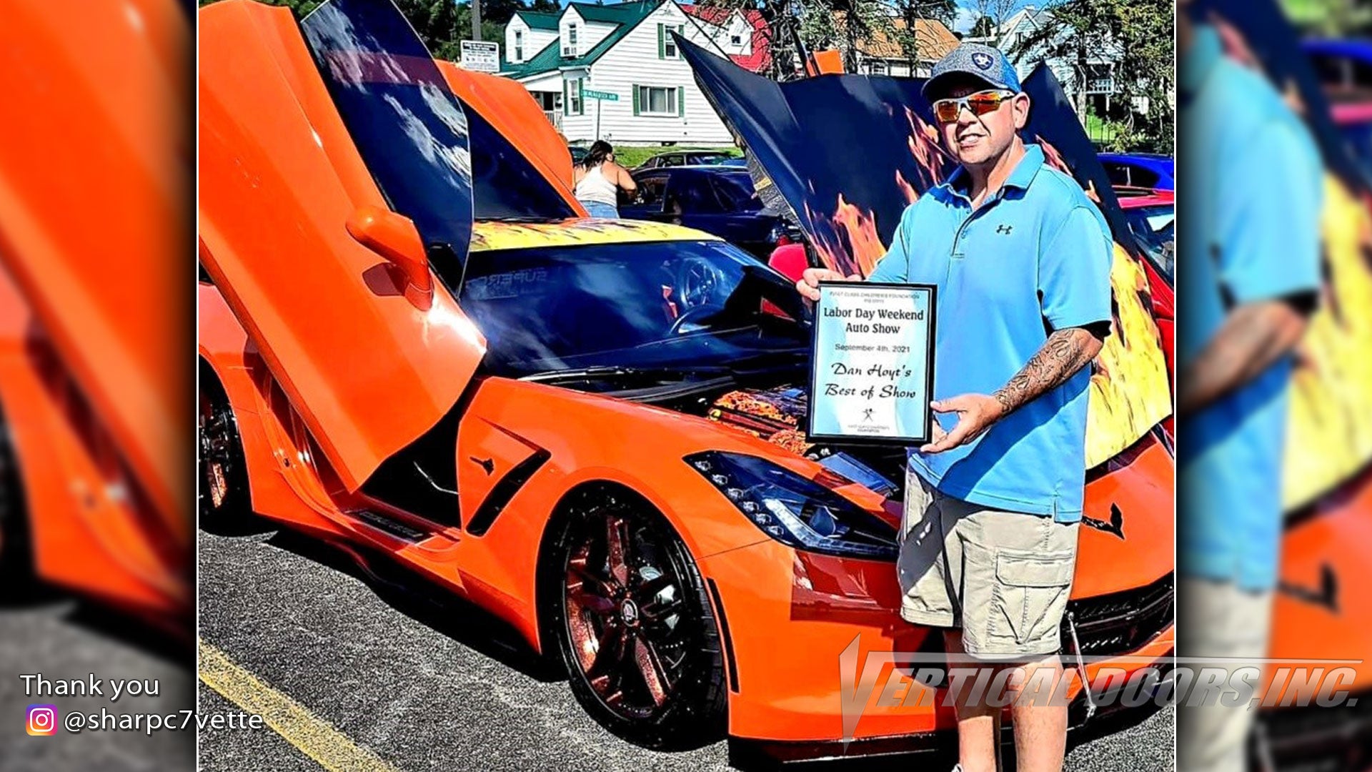 Check out @sharpc7vette Chevrolet Corvette C7 from Pennsylvania featuring Vertical Doors, Inc., vertical lambo door conversion kits.