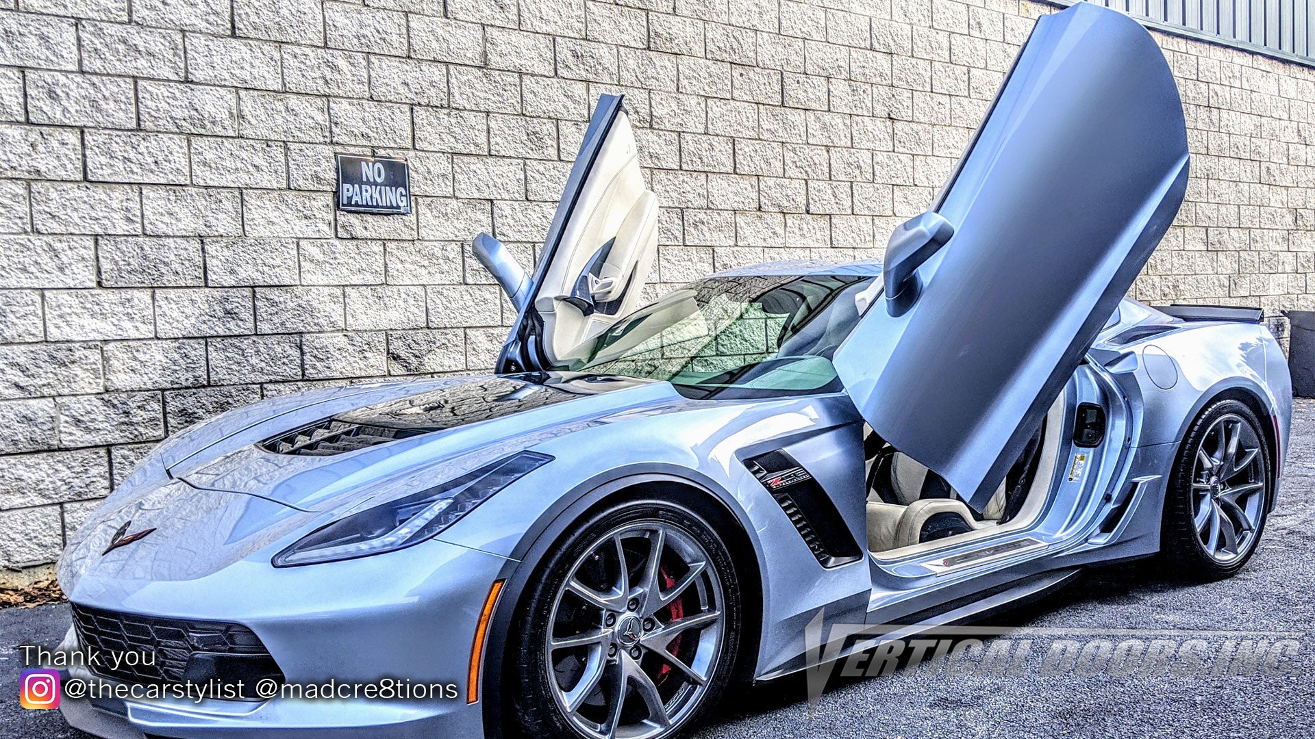 Installer | Mad Creations | Loganville, GA | Chevrolet Corvette C7 Vertical Doors, Inc., vertical lambo door conversion kit.
