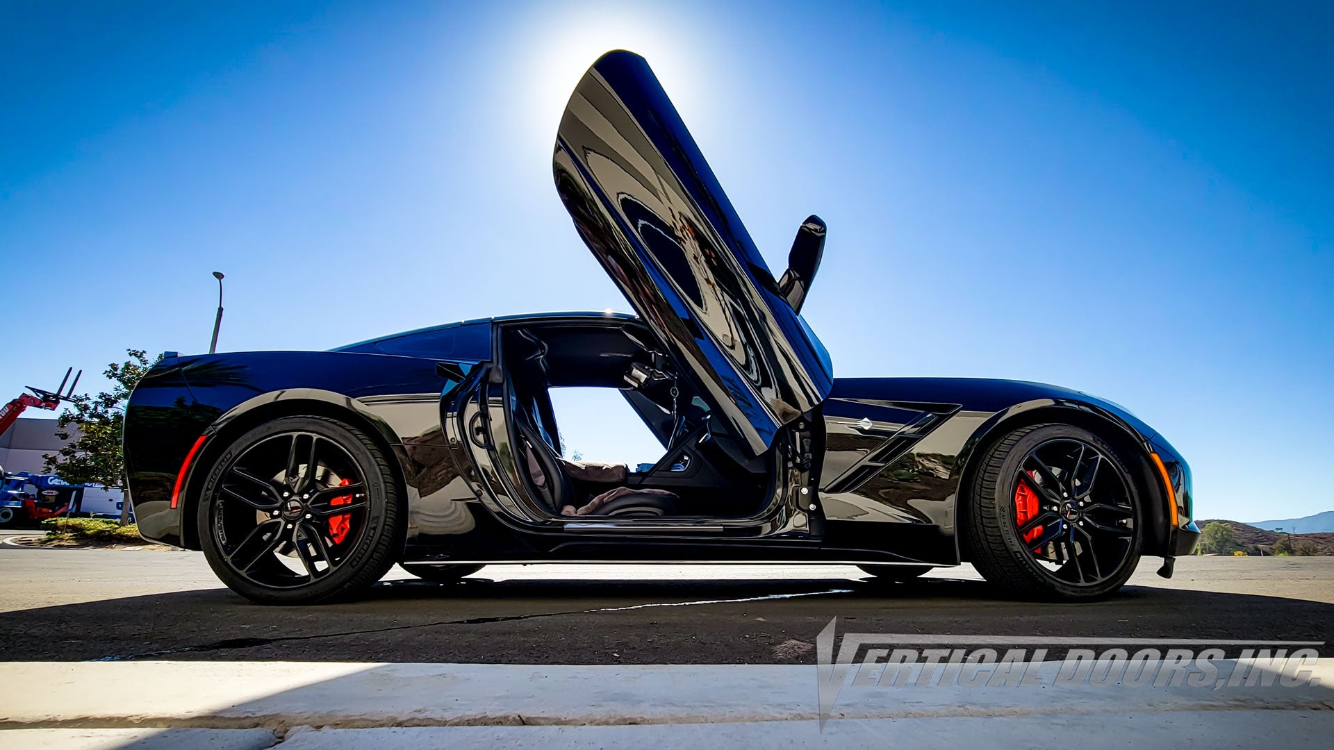 Chevrolet Corvette C7 from California featuring Door conversion kit by Vertical Doors, Inc. AKA "Lambo Doors"