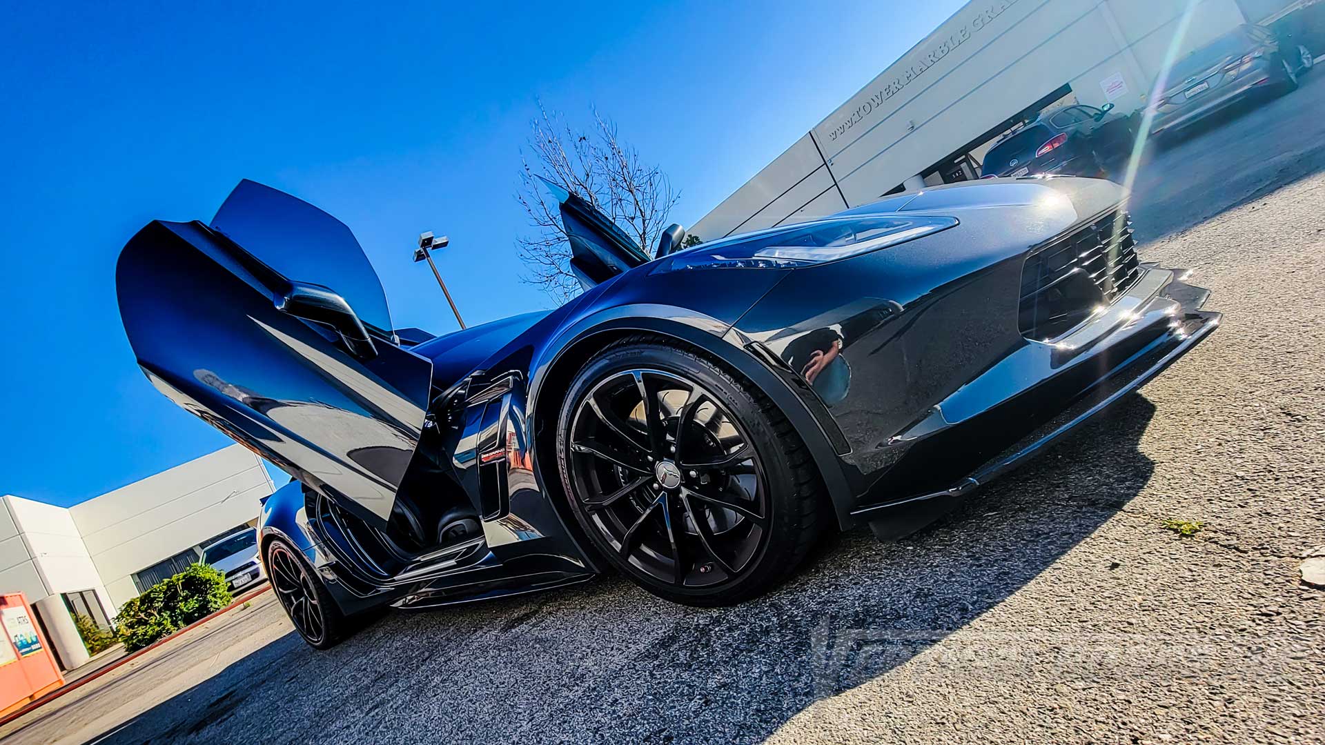 Chevrolet Corvette C7 Grand Sport from California featuring Door conversion kit by Vertical Doors, Inc. AKA "Lambo Doors"
