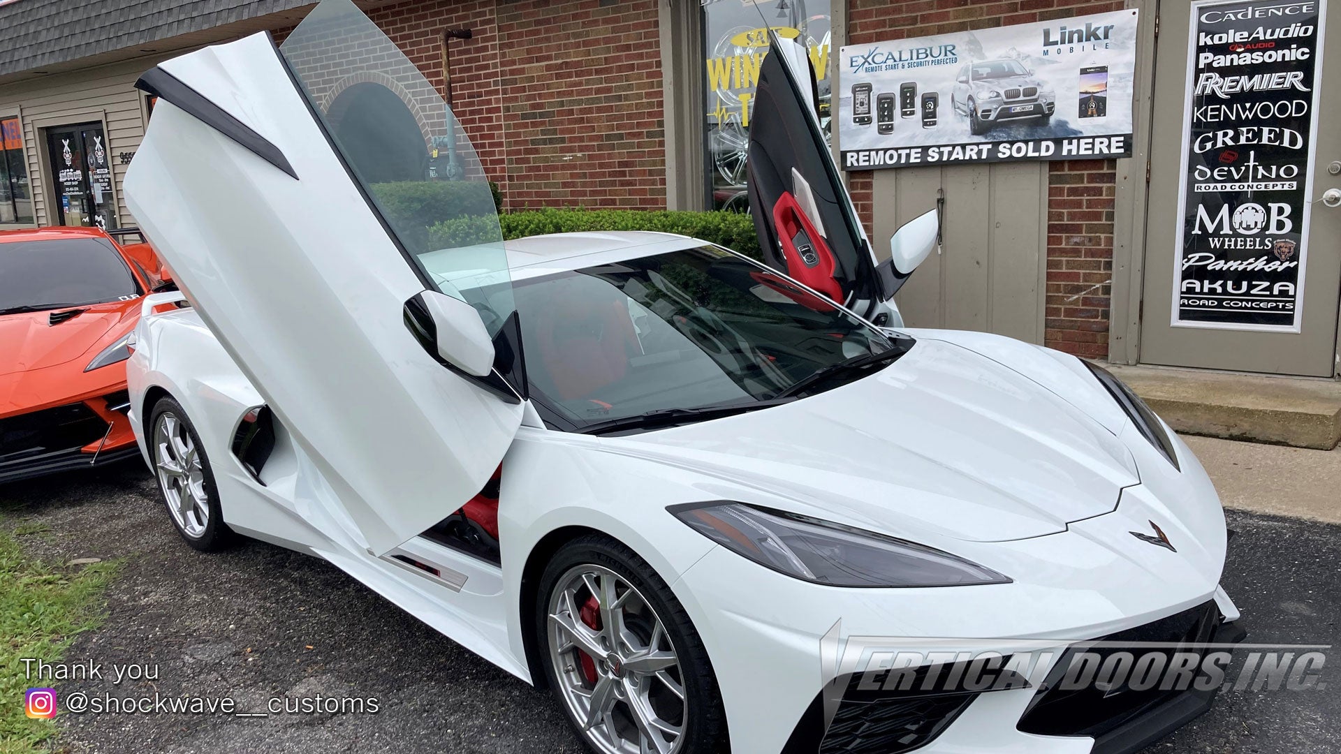 Installer | Shockwave Customs | Frankfort, IL | Chevrolet Corvette C8 Vertical Doors, Inc., vertical lambo door conversion kit.