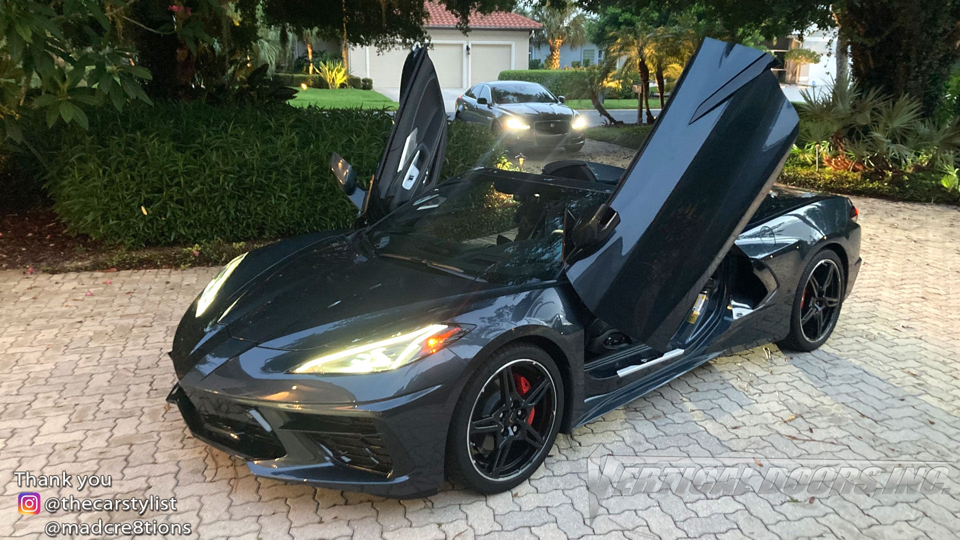 Installer | Mad Creations ATL | Atlanta, GA | Chevy Corvette C8 featuring Vertical Lambo Doors Conversion Kit by Vertical Doors, Inc.
