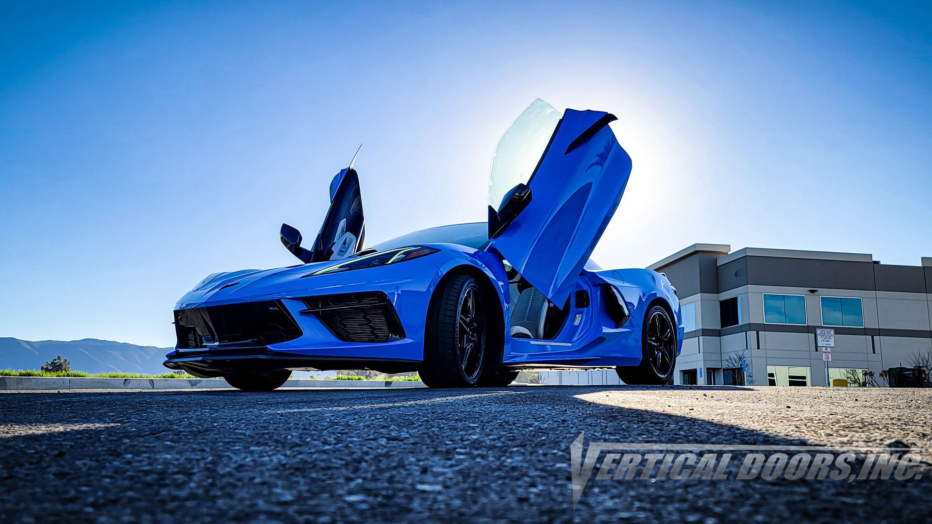 Rapid Blue Chevrolet Corvette C8 from California featuring
