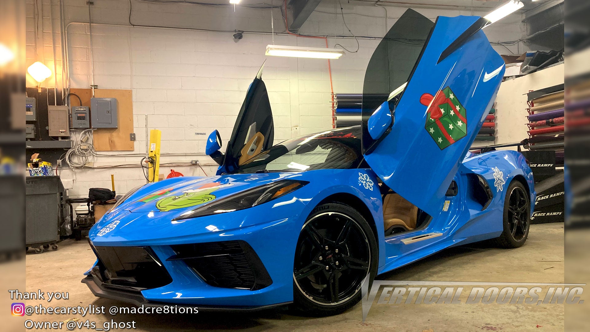 Installer | Mad Creations | Loganville, GA | Chevrolet Corvette C8 Vertical Doors, Inc., vertical lambo door conversion kit.