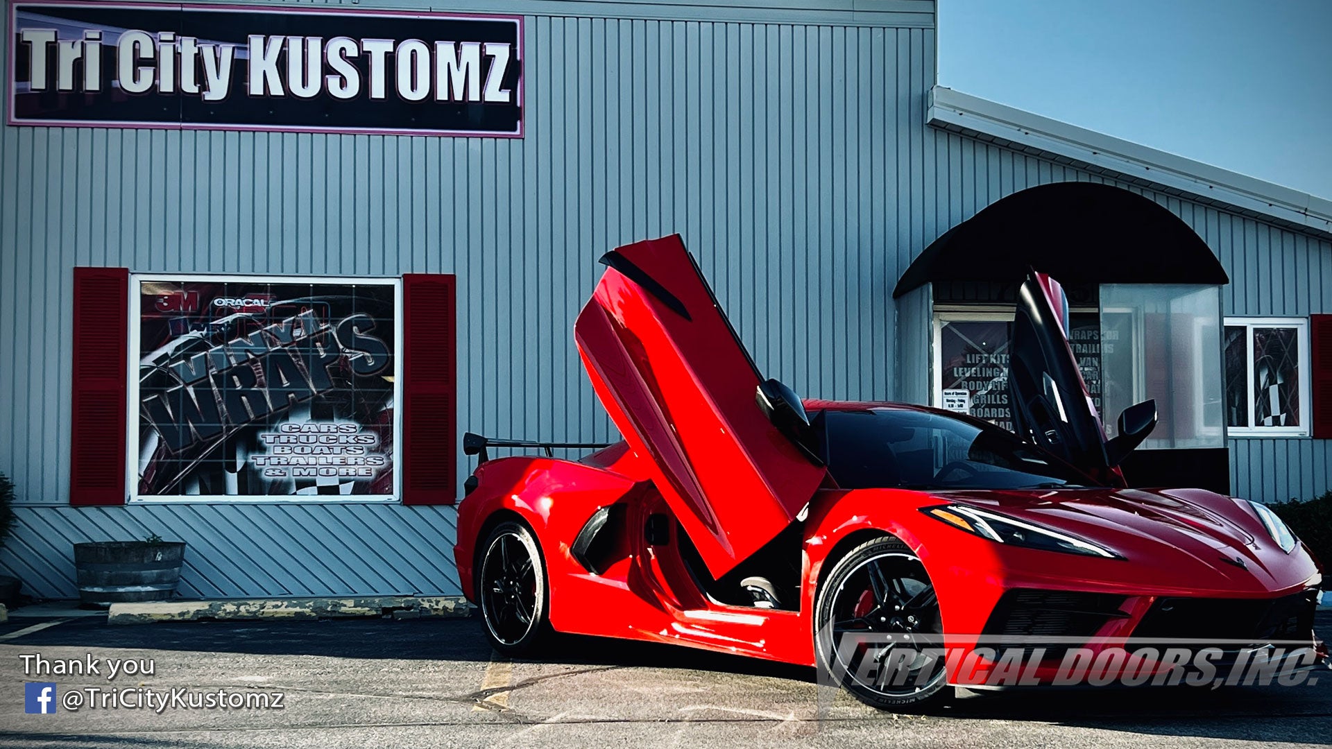 Installer | Tri City Kustomz | Saginaw, MI | Chevy Corvettes featuring Vertical Door conversion kit by Vertical Doors, Inc. AKA "Lambo Doors"