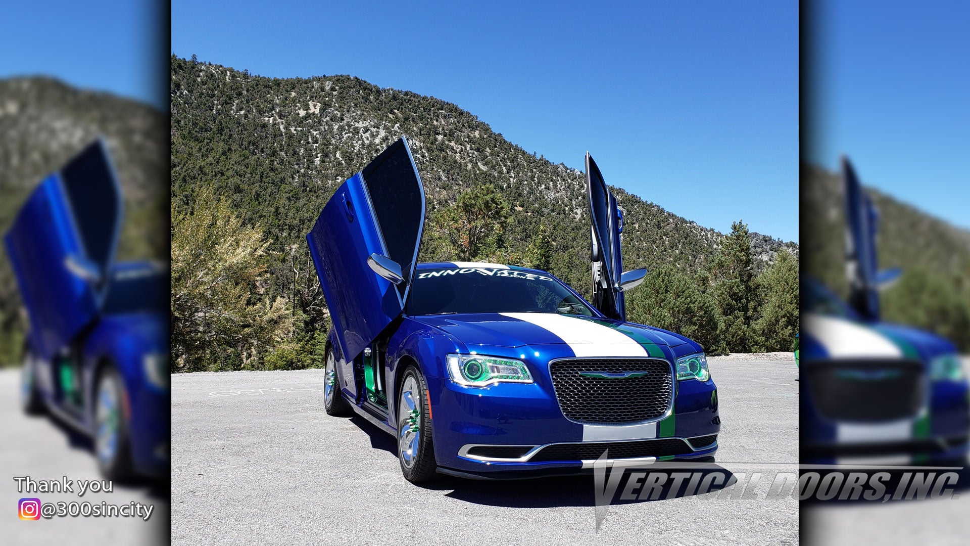 Check out Brenda's @300sincity Chrysler 300 from Las Vegas, Nevada featuring Vertical Lambo Doors Conversion Kit from Vertical Doors, Inc.