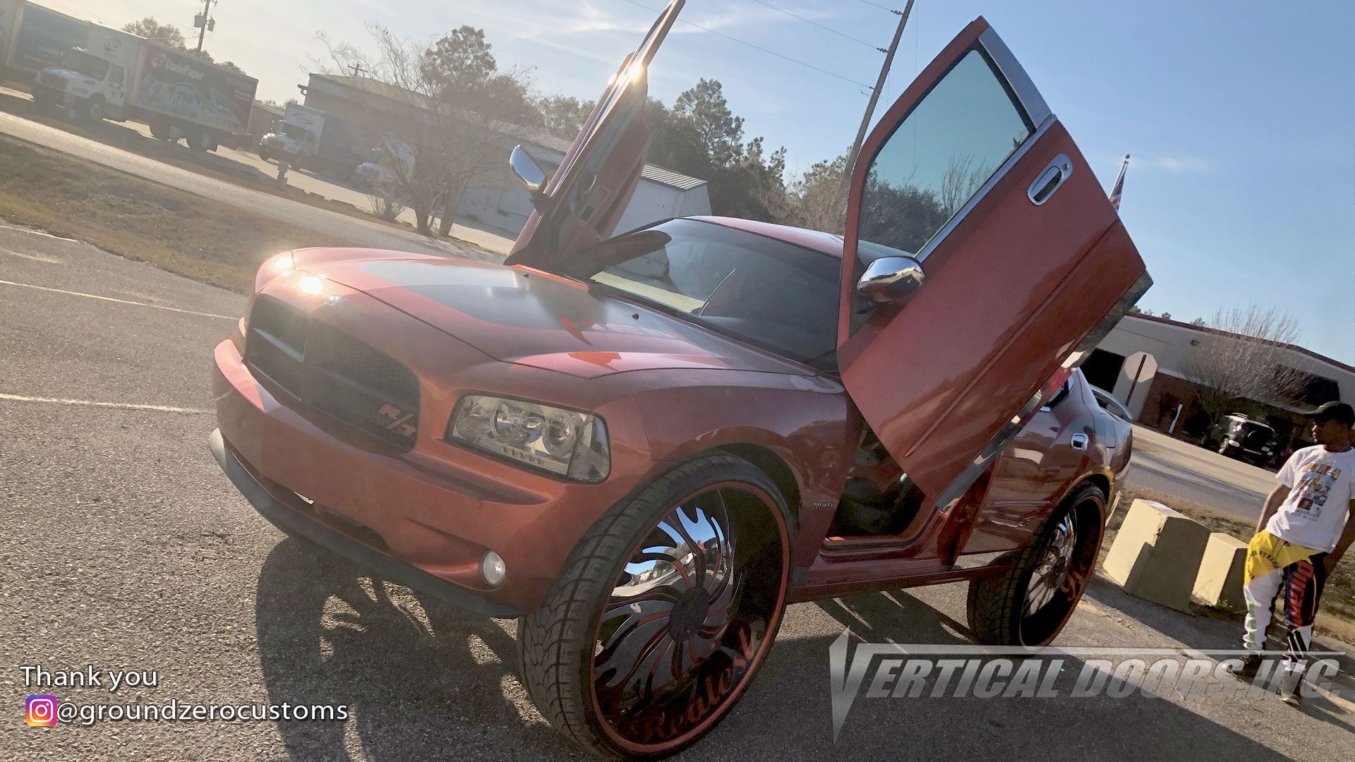 Installer | Ground Zero Customs LLC | Holt, FL | Dodge Charger featuring Vertical Lambo Doors Conversion Kit by Vertical Doors, Inc.