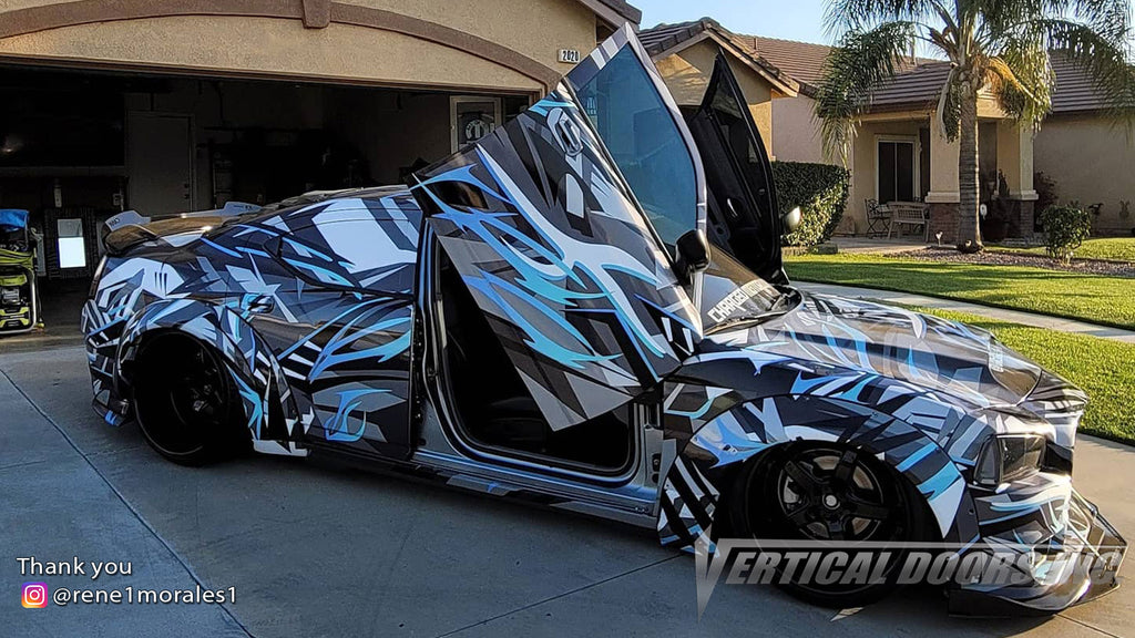 Check out Rene's @rene1morales1 Dodge Charger from California featuring Vertical Doors, Inc., vertical lambo doors conversion kit.