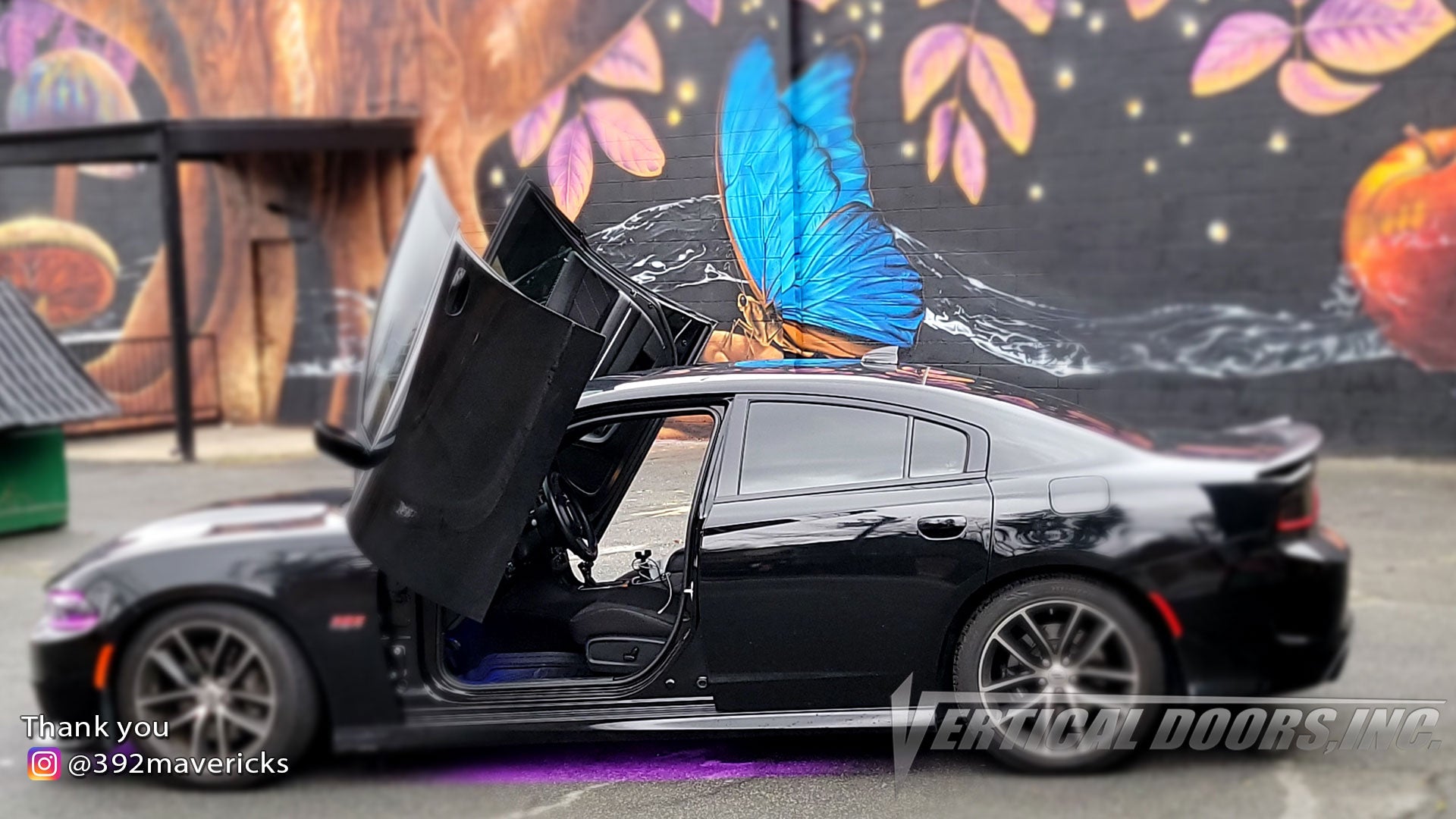 Check out Dre's @392mavericks Dodge Charger from Arizona featuring vertical lambo doors conversion kit from Vertical Doors, Inc.