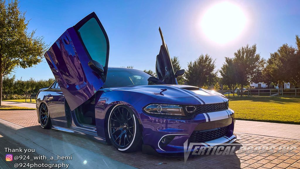 Check out @924_with_a_hemi Dodge Charger from Texas featuring Vertical Lambo Doors Conversion Kit from Vertical Doors, Inc.
