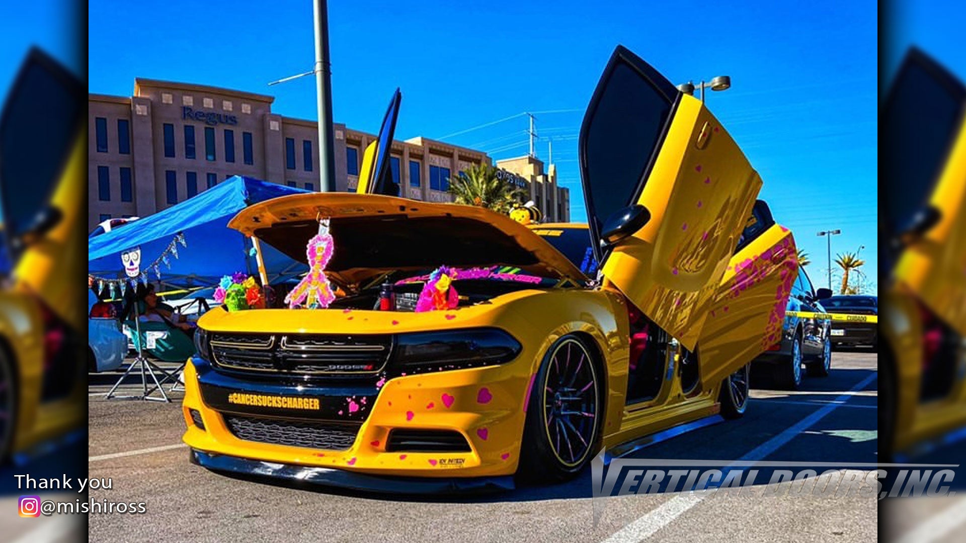 Check out Michelle's @mishiross Dodge Charger from Nevada featuring Vertical Lambo Doors Conversion Kit from Vertical Doors, Inc