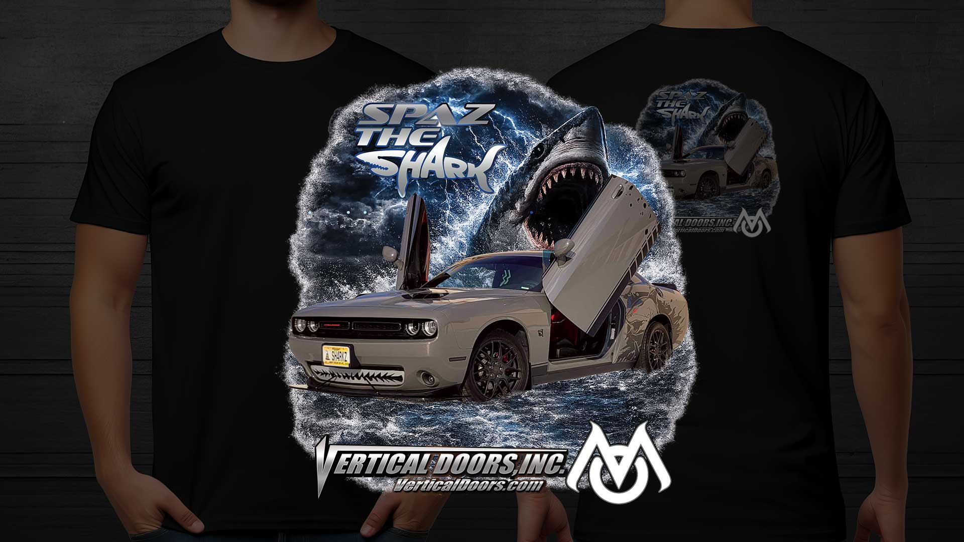 Dodge Challenger “Shark” T-Shirt featuring @spaztheshark