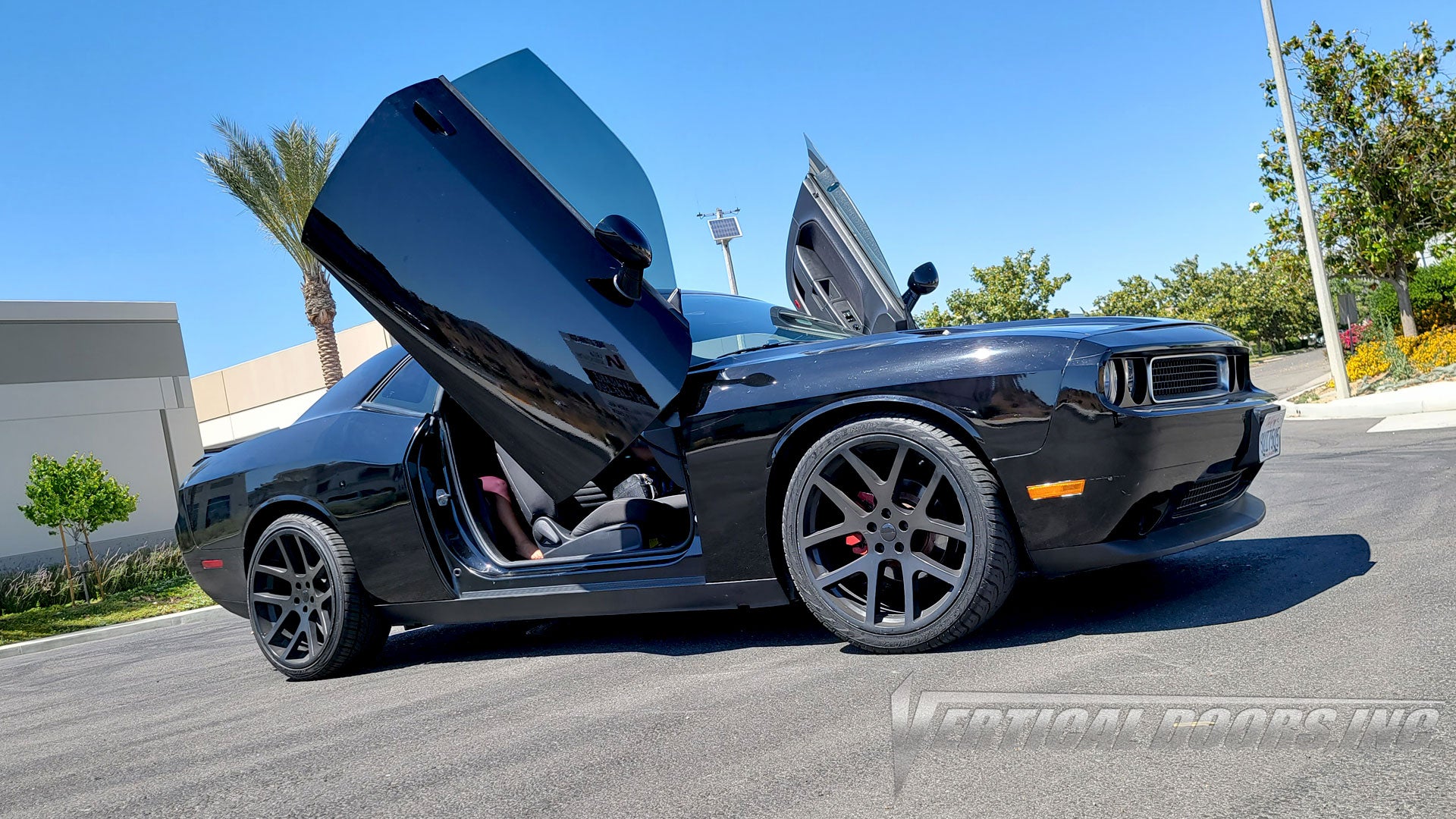 Dodge Challenger from California featuring Vertical Doors, Inc., Vertical Lambo Doors Conversion Kits.