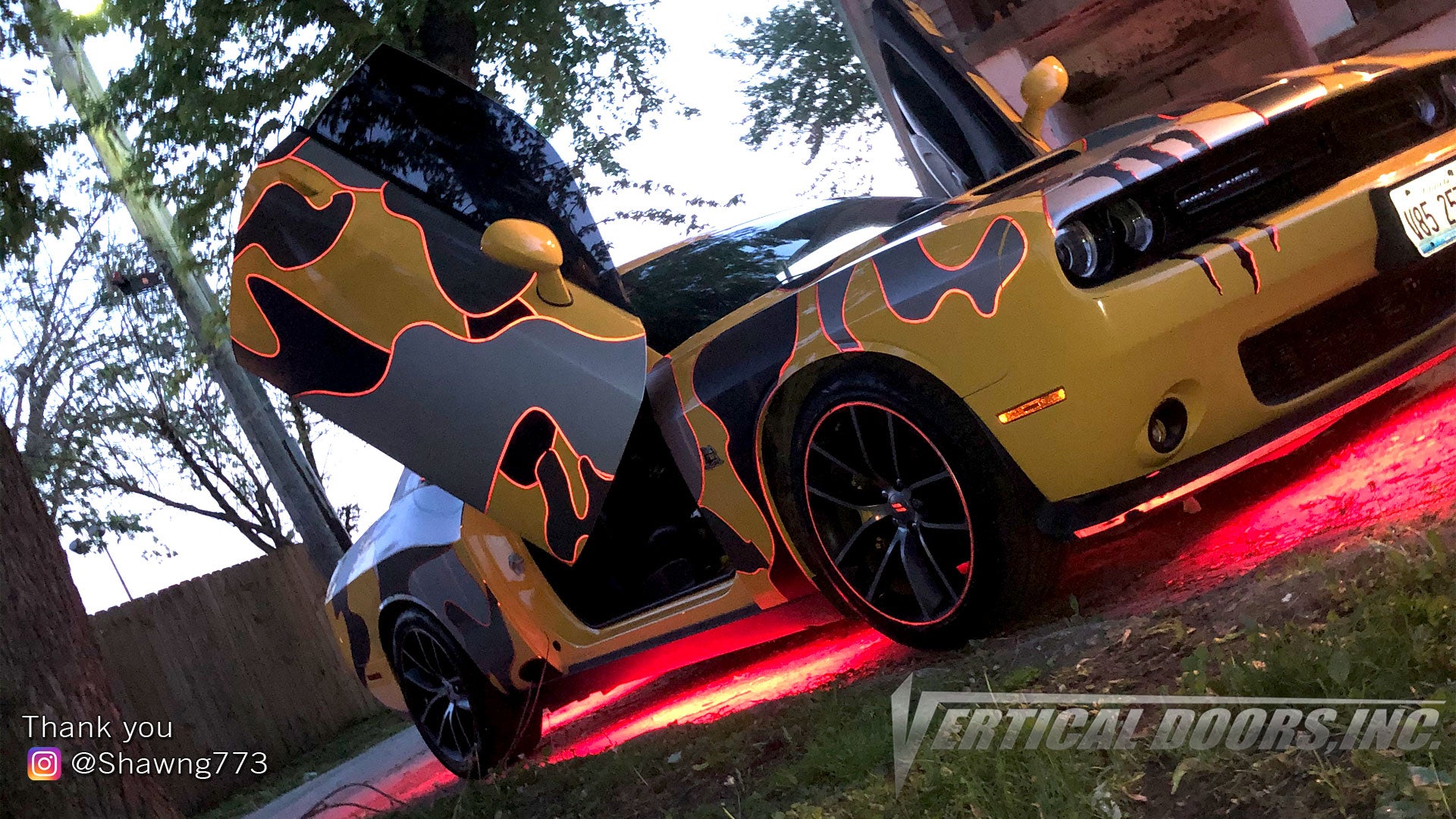 Check out Shawn's @Shawng773 Dodge Challenger from Illinois featuring Lambo Door Conversion Kit by Vertical Doors Inc.