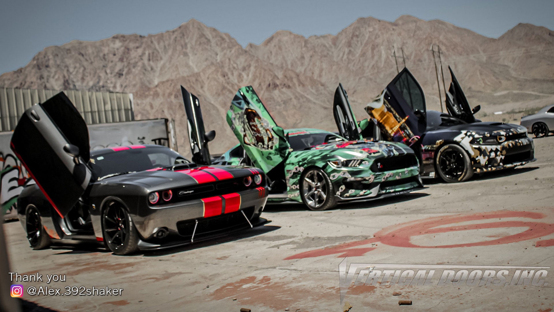 Check out Alex's @alex.392shaker Dodge Challenger from Nevada featuring Lambo Door Conversion Kit by Vertical Doors Inc.