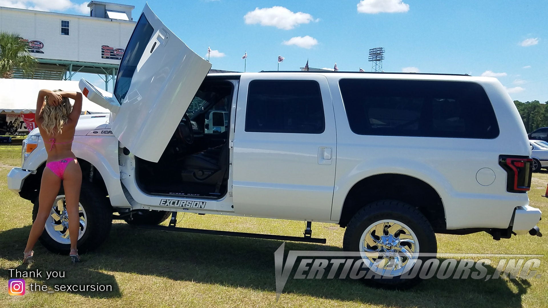 Franklin's Ford Excursion "The Sexcursion" Featuring Vertical Lambo Doors on all 4 doors