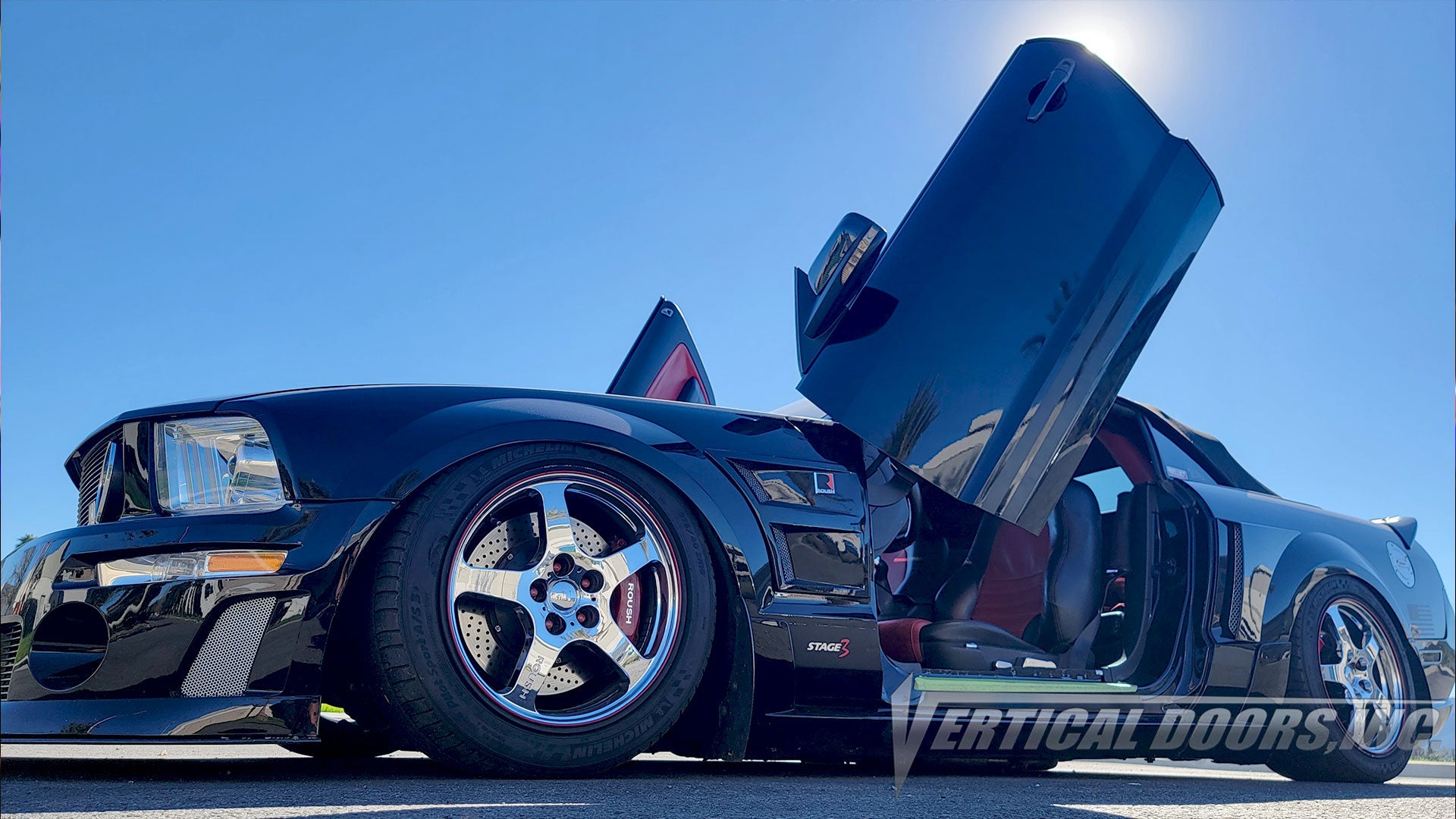 Ford Mustang Roush Stage 3 from Arizona featuring vertical lambo door conversion kit by Vertical Doors, Inc.