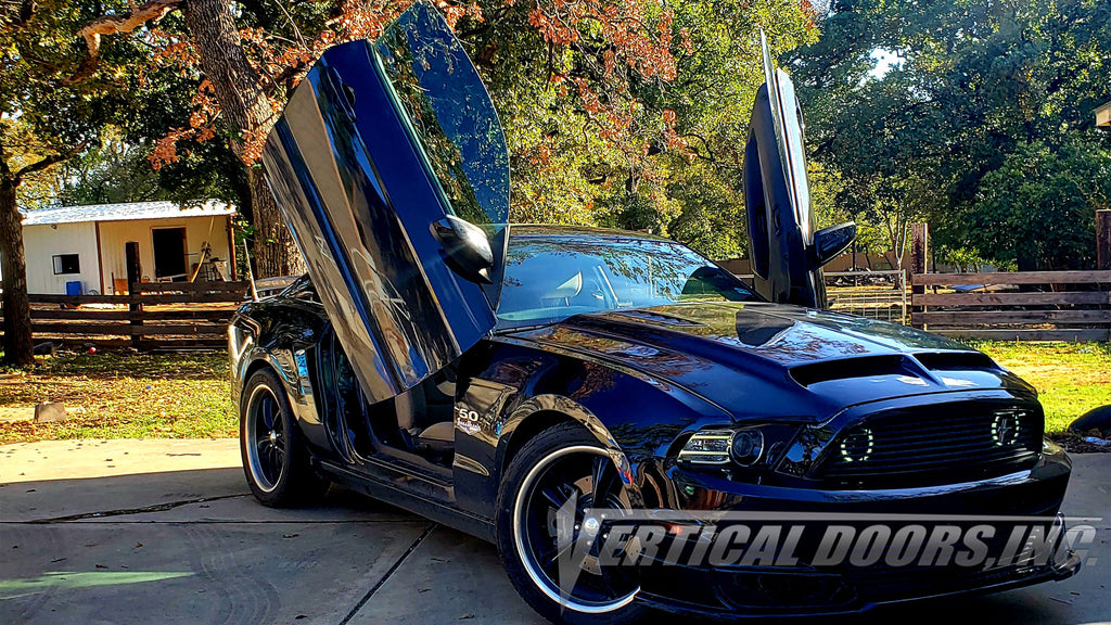Victor's Ford Mustang featuring Vertical Doors, Inc., Lambo Door Conversion Kit
