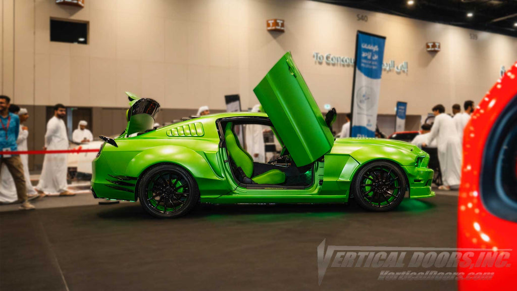 @dilbarvibes GREENWOLF Ford Mustang from Dubai Transformed by Vertical Doors, Inc., VDCFM11