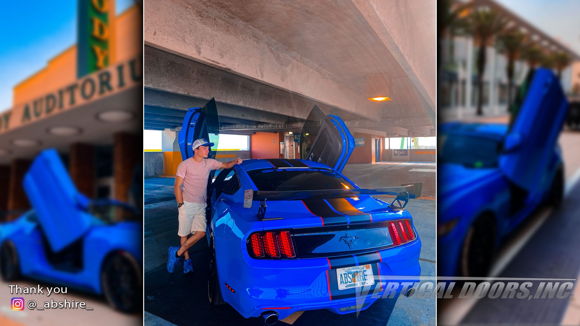Check out Allen's @_abshire_ Ford Mustang from California featuring Vertical Lambo Doors Conversion Kit from Vertical Doors, Inc.