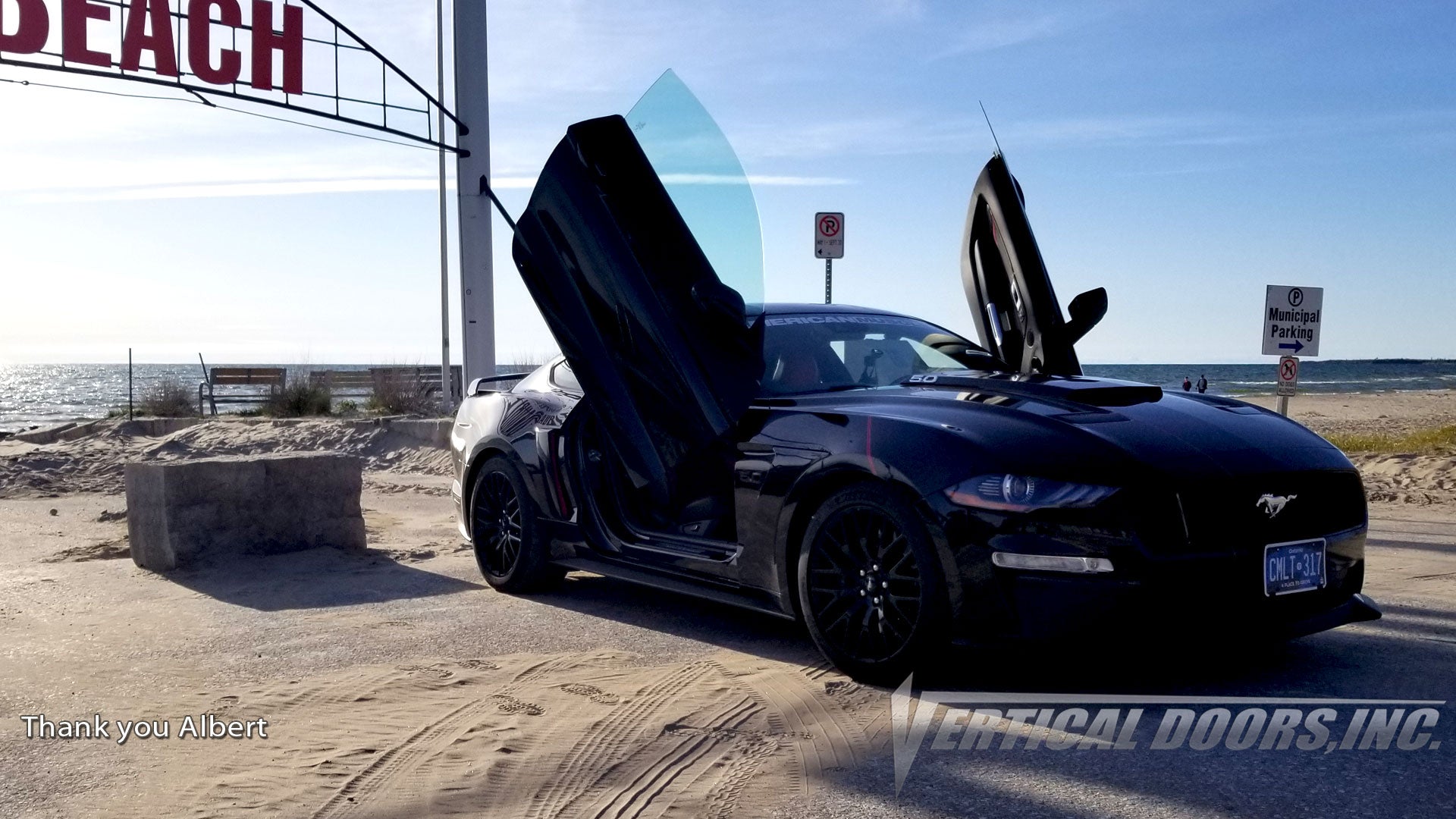 Check out Albert's Ford Mustang from Ontario Canada featuring Vertical Lambo Doors Conversion Kit from Vertical Doors, Inc.