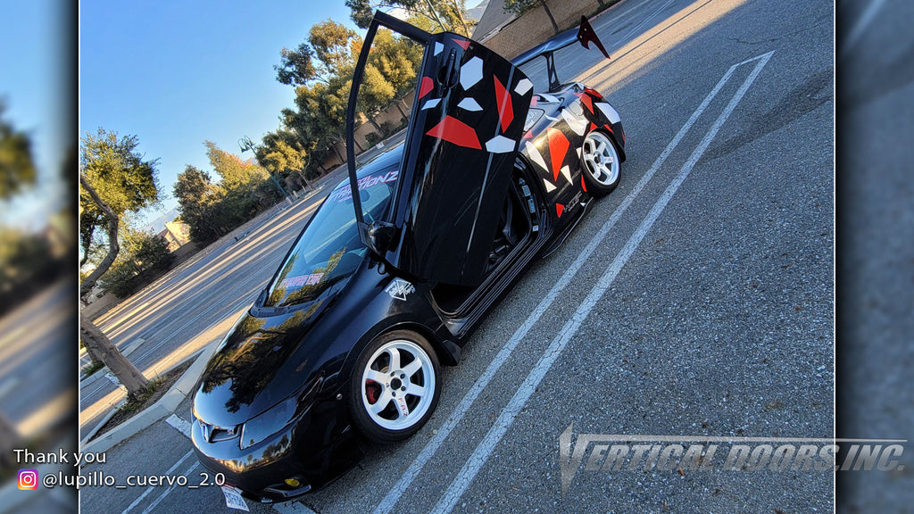 Check out Lupillo's @lupillo_cuervo_2.0 Honda Civic from California featuring Vertical Lambo Doors Conversion Kit from Vertical Doors, Inc.