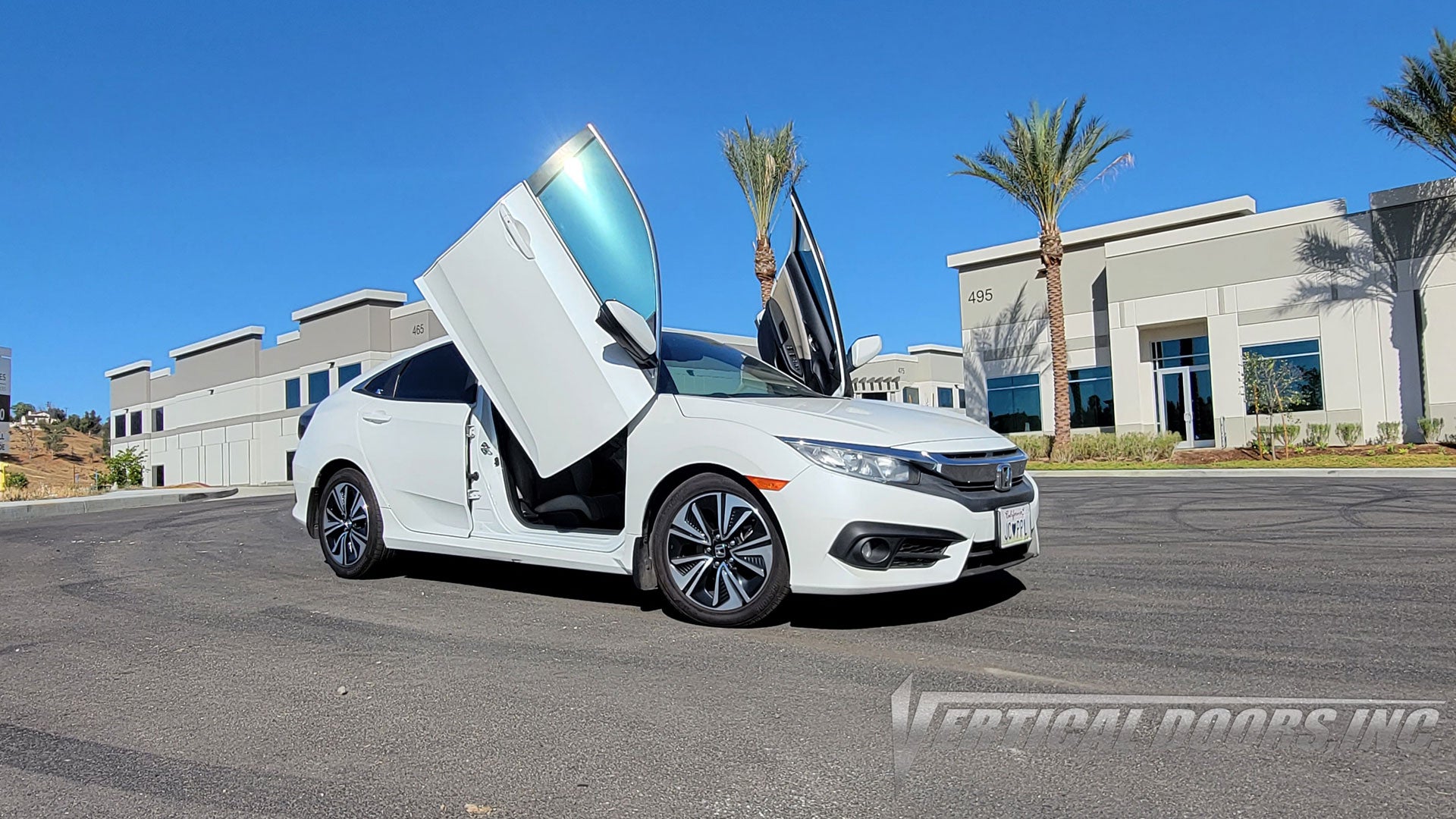 Honda Civic 10th Gen from California featuring Vertical Lambo Doors Conversion Kit from Vertical Doors, Inc.