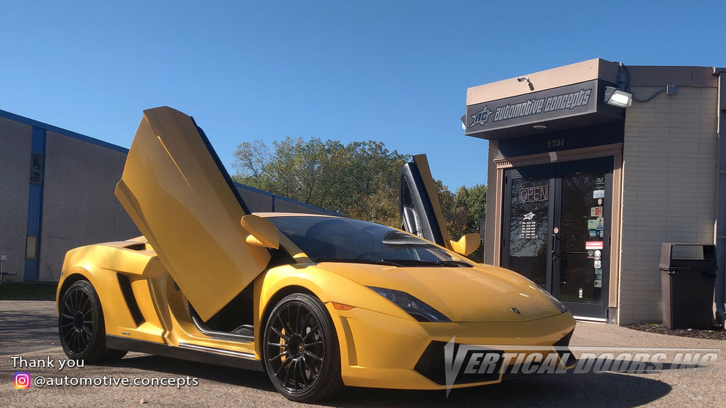 Installer | Automotive Concepts | New Hope, MN | Lamborghini Gallardo featuring Vertical Lambo Doors Conversion Kit by Vertical Doors, Inc.