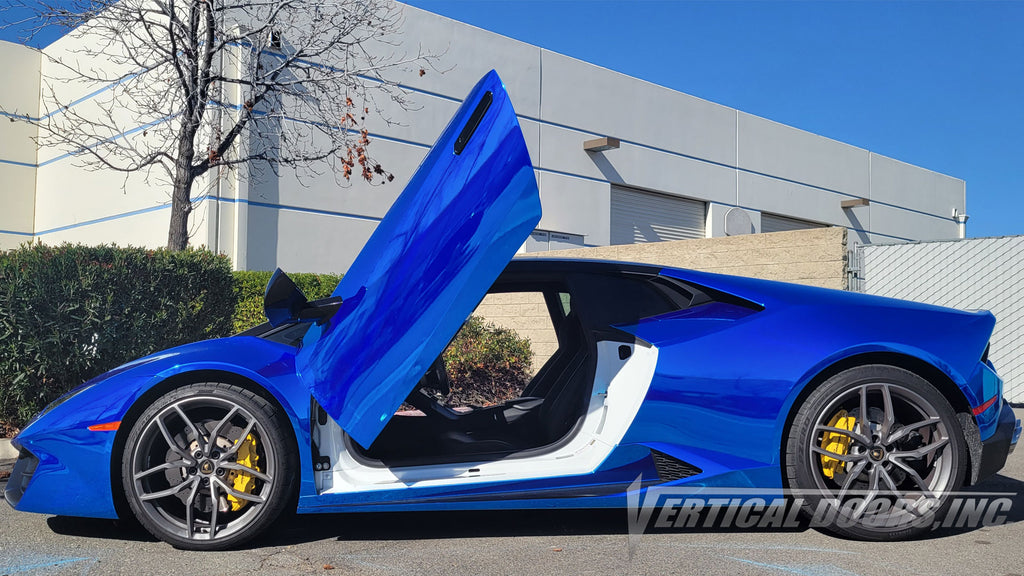 Lamborghini Huracan Door Conversion Kit installed at Vertical Doors, Inc.