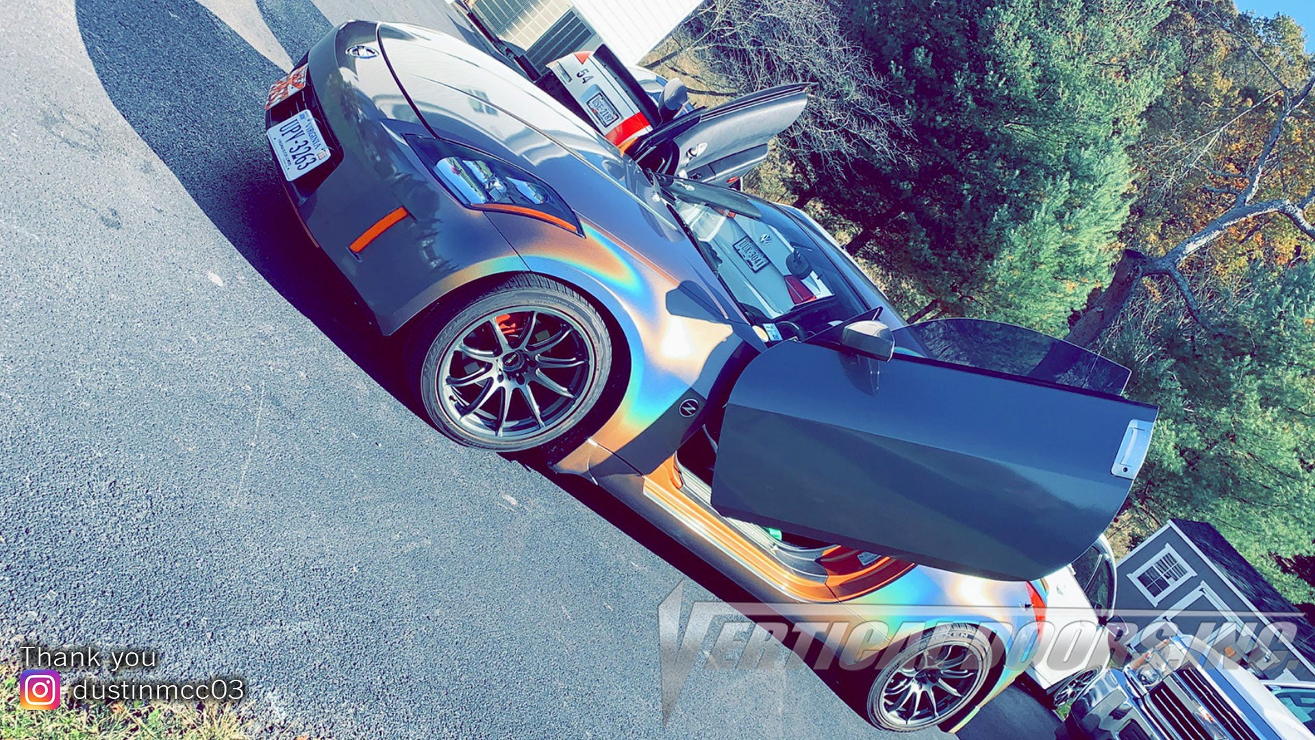 Dustin's Nissan 350Z with Vertical Lambo Doors by Vertical Doors, Inc.
