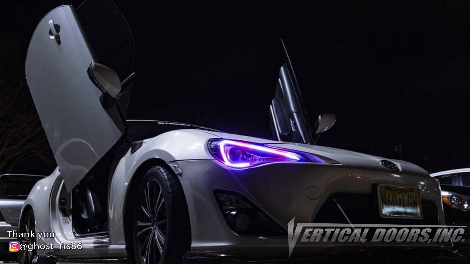 Check out @ghost_frs86 Scion FRS fron New Jersey featuring Vertical Doors, Inc., vertical lambo doors conversion kit.
