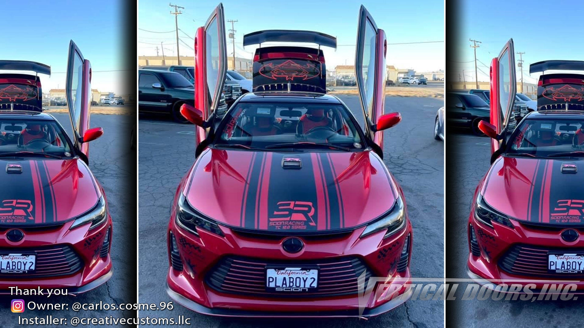 Installer | Creative Customs | Vallejo, CA | Scion TC featuring Vertical Lambo Doors Conversion Kit by Vertical Doors, Inc.