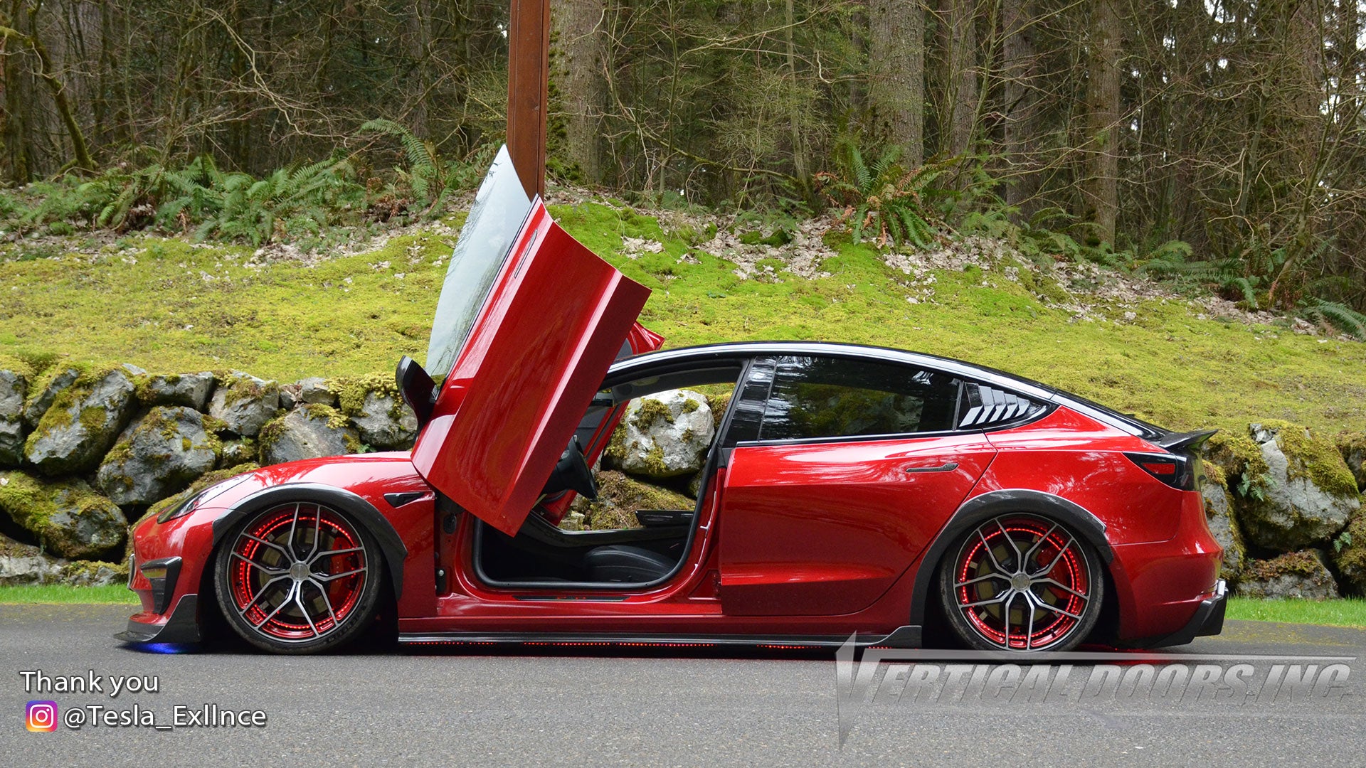 Check out @Tesla_Exllnce Tesla Model 3 from Washington featuring vertical lambo doors conversion kit by Vertical Doors, Inc.