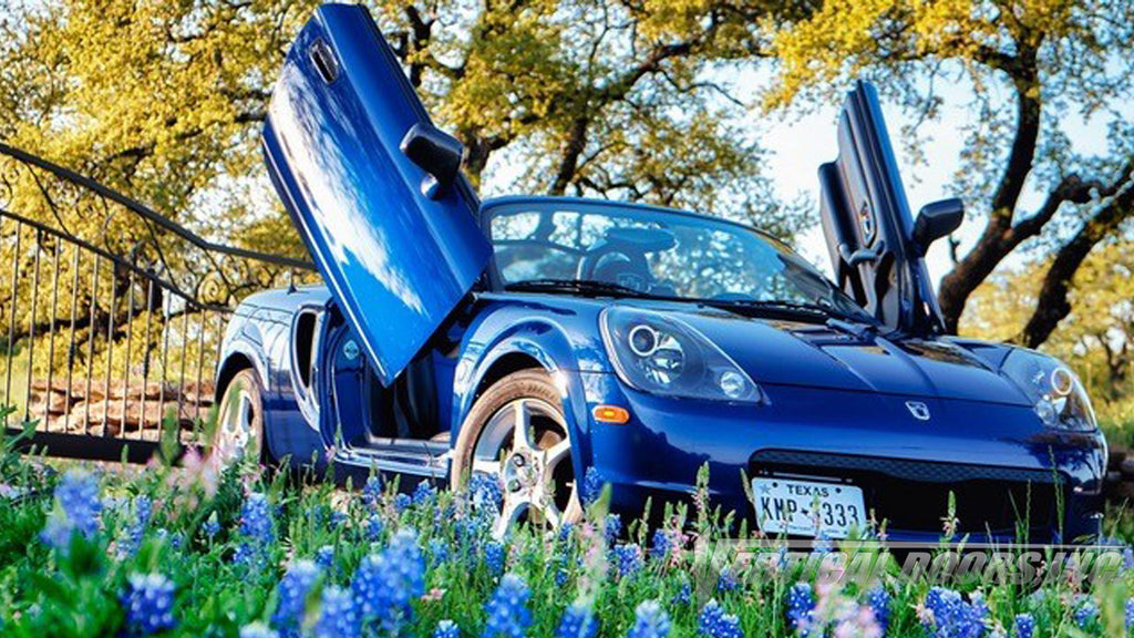 Check out this cool Toyota MR2/MRS from Texas featuring Lambo Door Conversion Kit by Vertical Doors Inc.