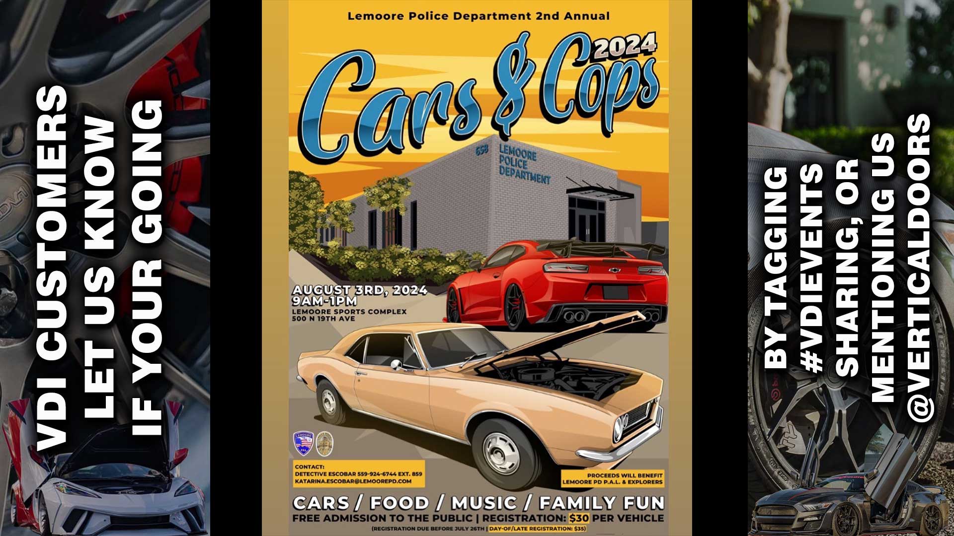 CAR SHOW | 8/03/24 | LEMOORE, CA | @lemoorepd