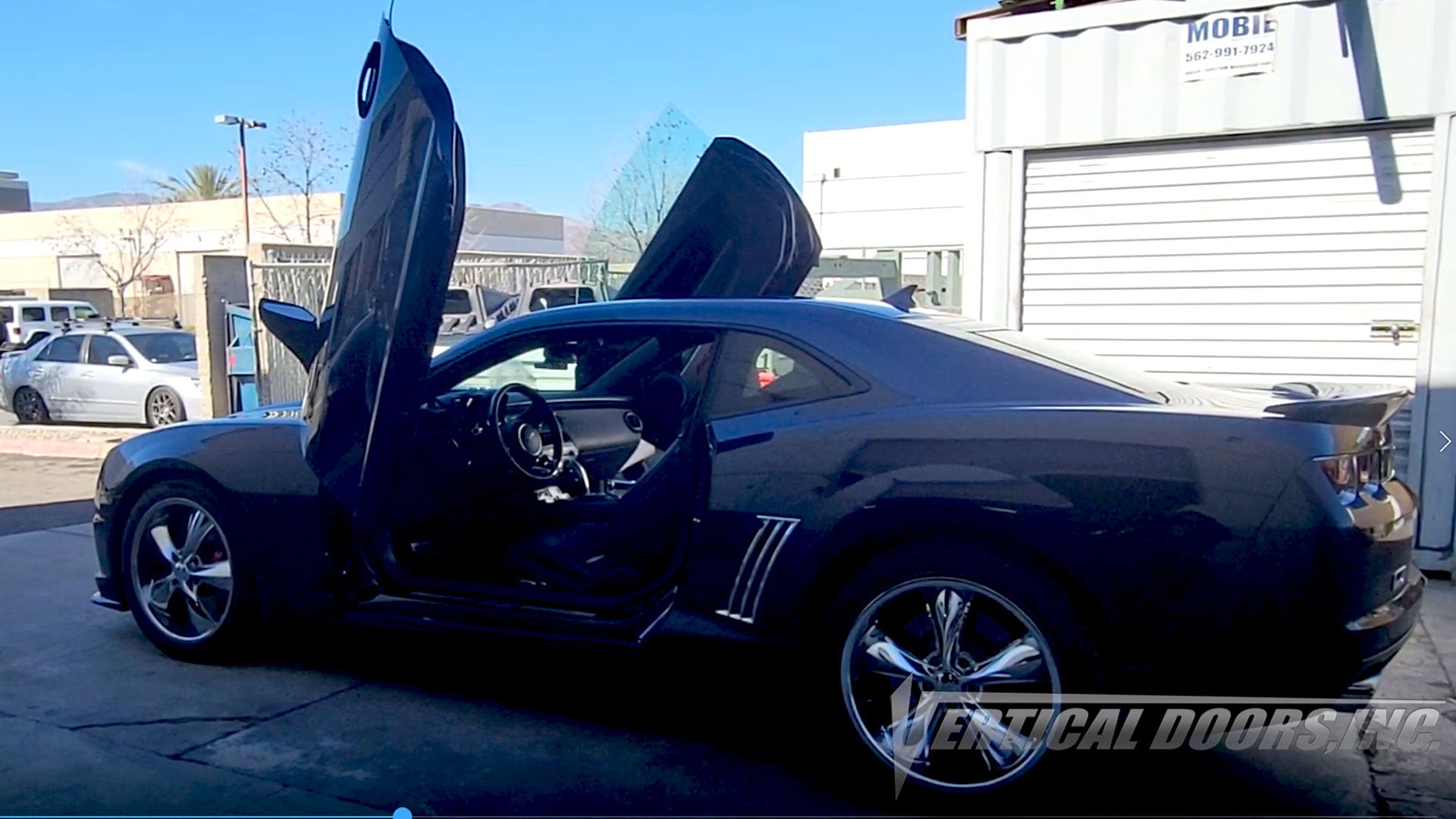 Check out Matt's Chevrolet Camaro from California featuring Verical Doors, Inc. vertical lambo door conversion kit.
