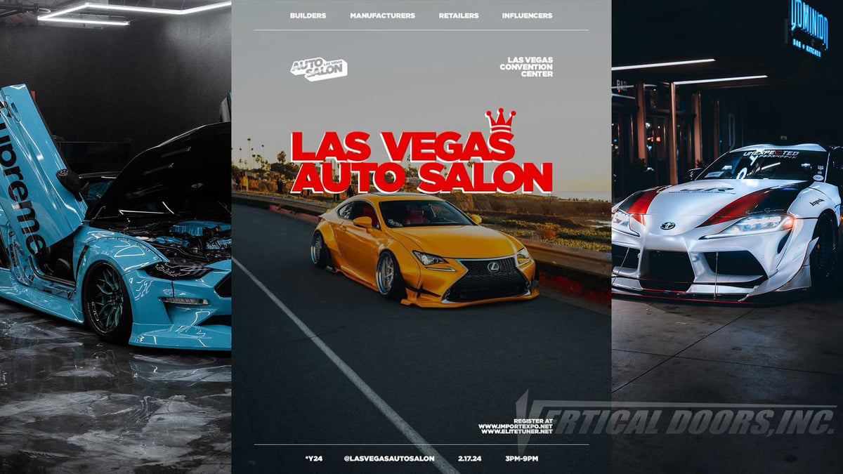 CAR SHOW | 2/17/24 | LAS VEGAS CONVENTION CENTER 3-9pm | LAS VEGAS AUTO SALON | featuring Door Conversion by Vertical Doors, Inc.