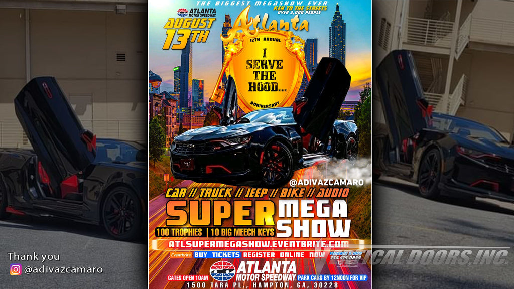 Come out and check out @adivazcamaro Chevrolet Camaro at the @atlantamotorspeedway Atlanta Super Mega show AUG 13th 2022