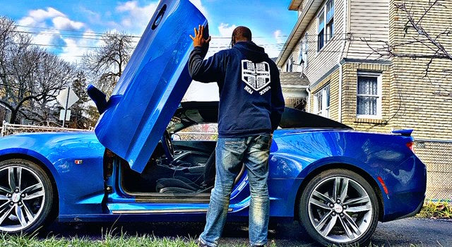 Check out @king_camaro973 Chevrolet Camaro from New Jersey featuring Vertical Lambo Doors Conversion Kit from Vertical Doors, Inc.